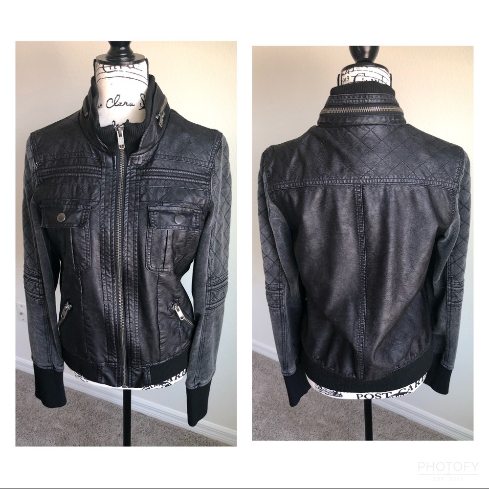 BKE Faux Leather Jacket M
